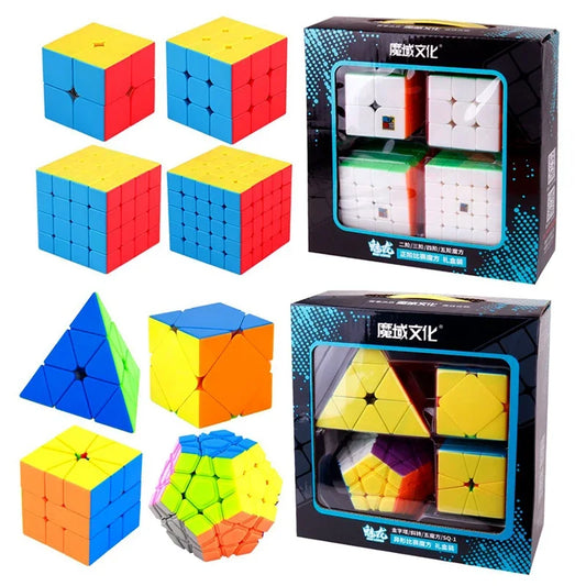 [ECube] Moyu Meilong Bundle Set Gift Magic carbon Cubing Classroom 4pcs Packing Cubes Speed Cube Puzzle Educational Toys