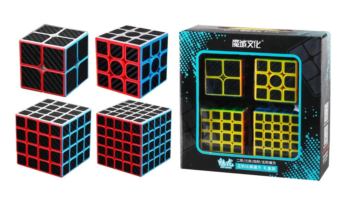 [ECube] Moyu Meilong Bundle Set Gift Magic carbon Cubing Classroom 4pcs Packing Cubes Speed Cube Puzzle Educational Toys