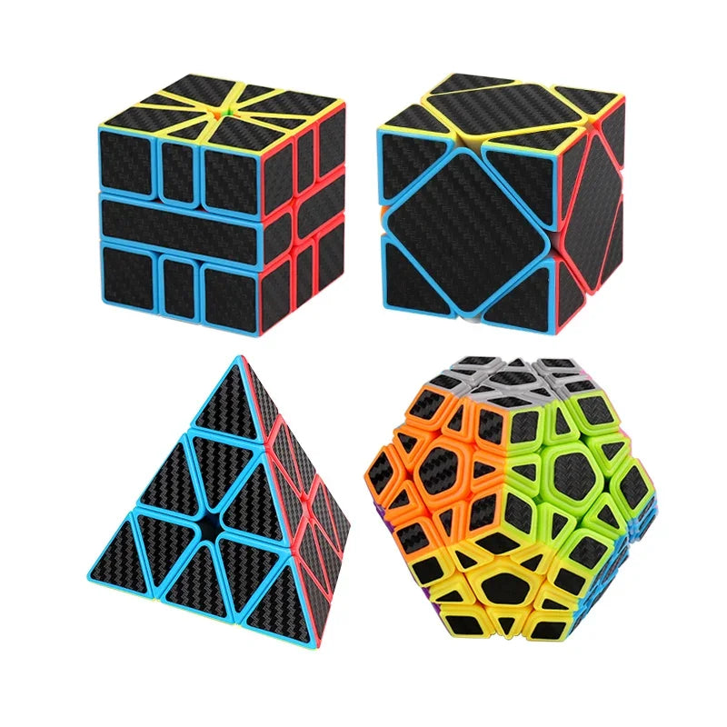 [ECube] Moyu Meilong Bundle Set Gift Magic carbon Cubing Classroom 4pcs Packing Cubes Speed Cube Puzzle Educational Toys