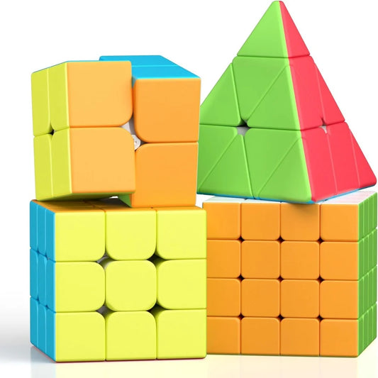 MeiLong Speed Cube Colour Set 2X2 3X3 4X4 Pyramid Speed Magic Cube Professional Magic Cube Puzzles Educational Toys For Children