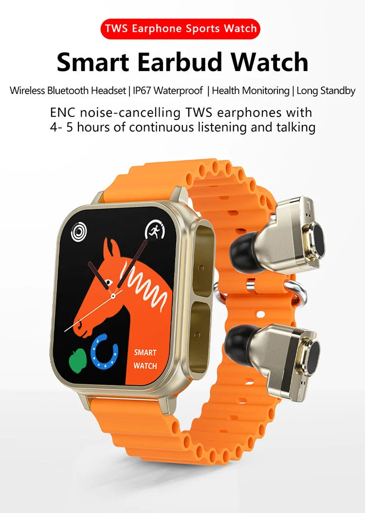 SmartWatch deportivo 2-in-1  Earphones