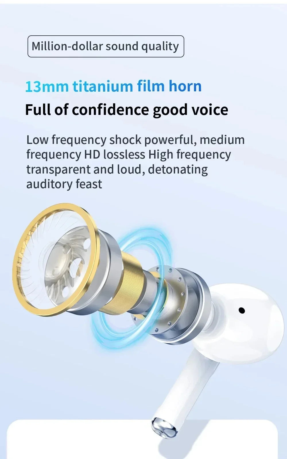 NEW Wireless Earphones Bluetooth 5.3 Headphones In Ear Noise Cancell Stereo Music Earbuds Touch Control Earbuds With Microphone