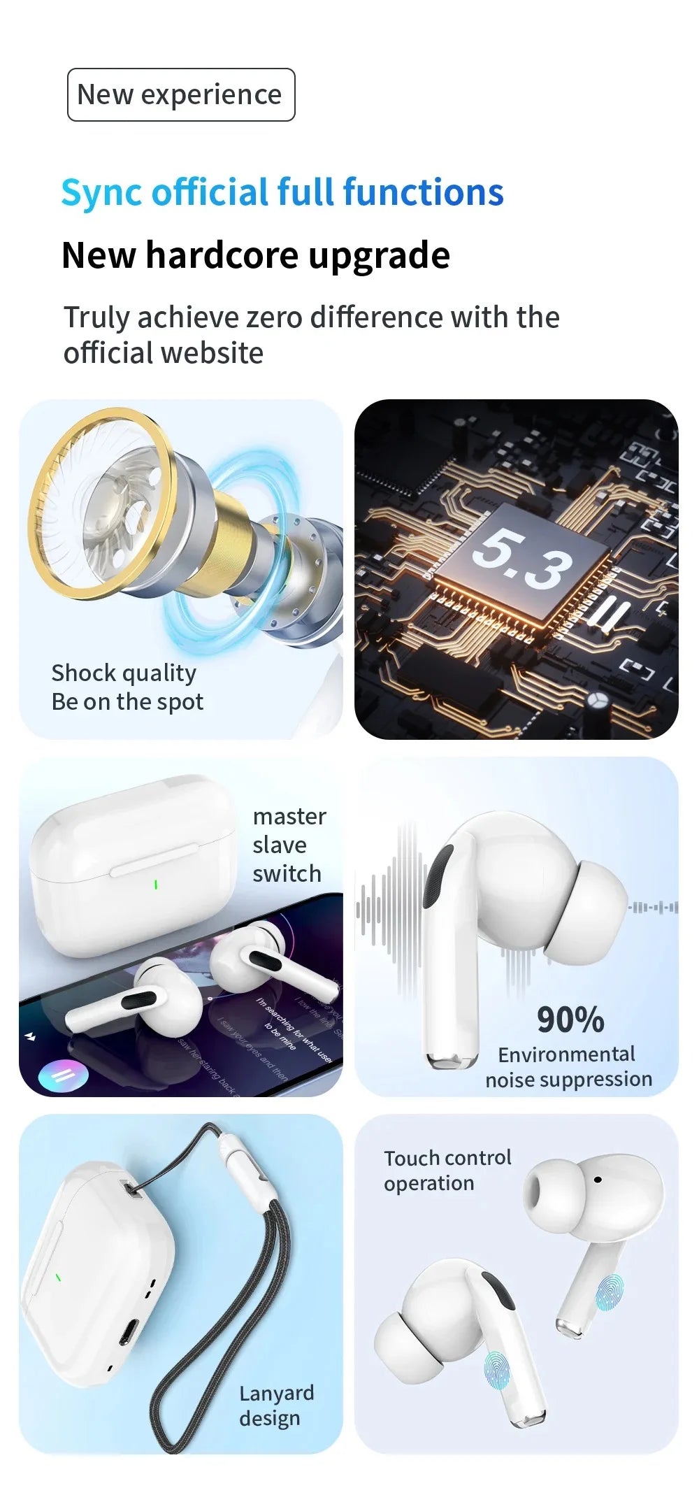 Original Air pro bluetooth earphones Bluetooth 5.3 auriculares Earbuds Gaming Headset For iPhone Apple Xiaomi Android phone